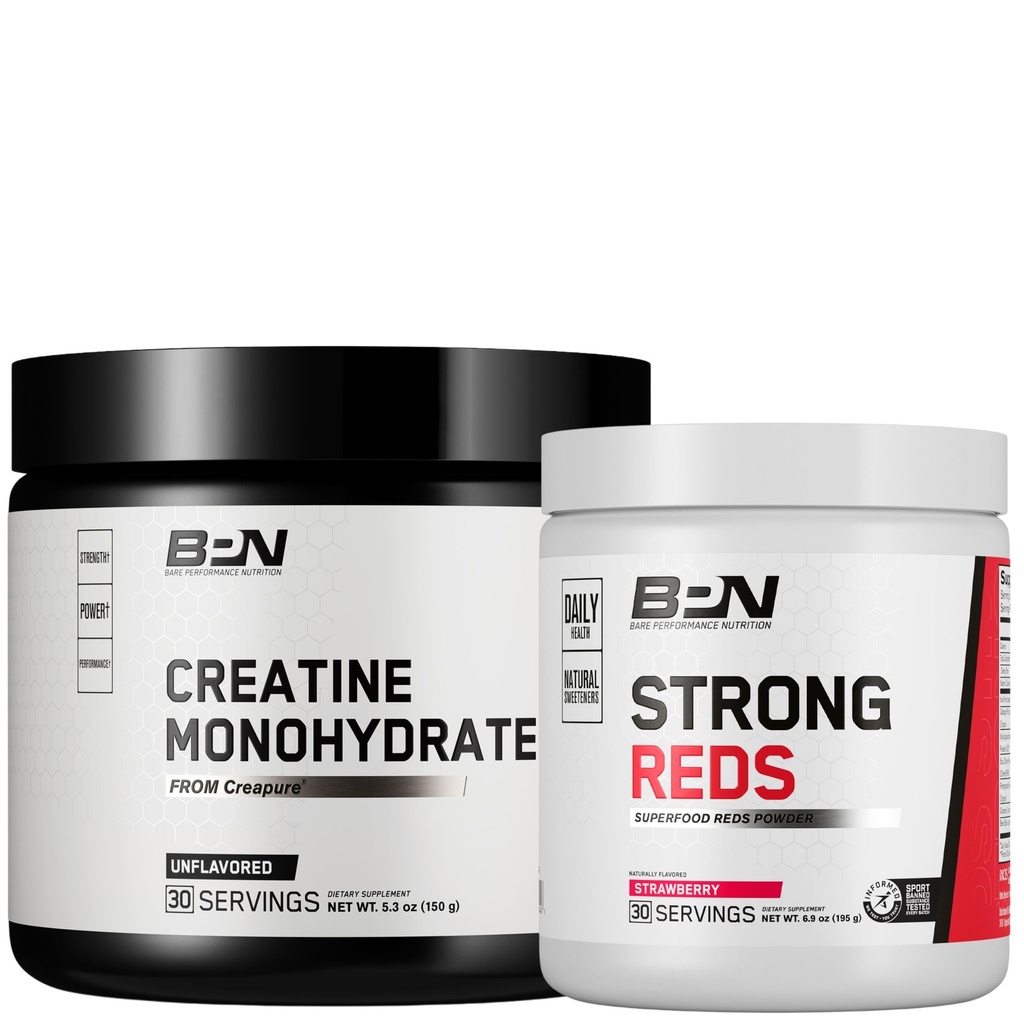 BARE PERFORMANCE NUTRITION BPN Creatine Monohydrate & Strong Reds Bundle