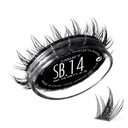 Lashify Star Burst 14mm Gossamer DIY Eyelash Extensions Refill, The Ultimate Multi-Length Multi Layered Lash, Black, Easy False Lashes