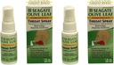 Seagate Products Homeopathic Olive Leaf Throat Spray (Pack of 2) 1 Ounce Raspberry-Spearmint