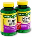 Spring Valley - Flush Free Niacin (B-3) 500 mg, 240 Capsules (2 Bottles of 120)