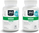365 by Whole Foods Market, MSM 1000Mg, 90 Tablets (Pack of 2)