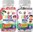 SUNNY SAM Iron Gummies for Kids & Magnesium Gummies for Kids & Adults - 100mg - Calm Magnesium Chews