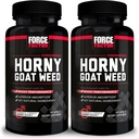 Force Factor Horny Goat Weed for Men, Natural Male Drive and Vitality Supplement with Natural Ingredients for Superior Absorption, Fundamental Series, 750mg, 60 Count (Pack of 2)