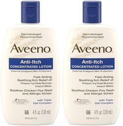 Aveeno, Anti-Itch Concentrated Lotion, 4 fl oz- Pack of 2