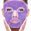 ZNÖCUETÖD Face Eye Mask Ice Pack for Reducing Puffiness, Bags Under Eyes, Puffy Dark Circles, Migraine,Hot/Cold Pack with Soft Plush Backing (Purple #22)