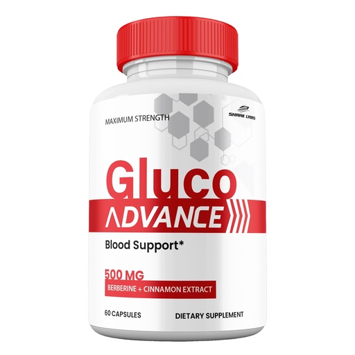 (1 Pack) Gluco Advance Capsules, All Natural Supplement Maximum Strength, Gluco Advance Premium Blood Formula Pills, 1 Month Supply