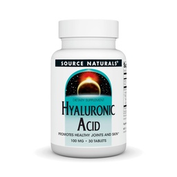 Source Naturals Hyaluronic Acid, Promotes Healthy Joints and Skin* 100mg - 30 Tablets