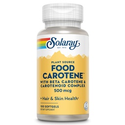 SOLARAY Food Carotene, Vitamin A 10000 IU, 100 CT