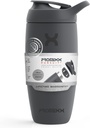 Promixx Pursuit Shaker Bottle Insulated Stainless Steel Water Bottle and shaker Cup, 18oz, Graphite Gray