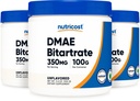 Nutricost Pure DMAE-Bitartrate Powder 100G (3 Bottles)