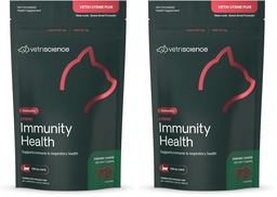 VetriScience Lysine Immunity Health Chews, 250 mg Lysine Plus Immune Supplement for Cats and Kittens with Allergies, Sneezing, Runny Nose and Watery Eyes, Chicken, 120 Count (Pack of 2)