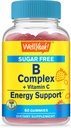 WellYeah Vitamin B Complex Sugar Free Gummies | with Vitamin C, Folic Acid | Immune and Energy Support | Strawberry Flavor | 60 Count