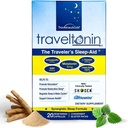 Travel Sleep Aid | Get Jet Lag Relief, Restorative Sleep, Immune Support | Flight, Hotel Essential | 5-in-1 Formula w/Melatonin, Ashwagandha, L-Theanine, GABA, Lemon Balm | 20 Capsules | Blister Packs