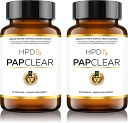PAPCLEAR Physician Formulated | All Natural Immune Support Supplement | Advanced Powerful Immunity Booster | 21 Vitamins & Nutrients with Organic Shiitake Mushroom & Lycopene | 90 Capsules | Pack of 2