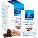 Equilife Daily Nutritional Support, All-in-One Multivitamin Meal Replacement, Pure Chocolate Flavor, 15G Plant Protein, Supports Overall Wellness Including Energy, Digestion, & Skin, 14 Packets