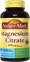 Nature Made Magnesium Citrate 250 mg Dietary Supplement (Netcount 180 Soft Gels), 180Count