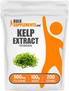 BulkSupplements.com Kelp Extract Powder - Kelp Supplement, Brown Seaweed Extract, Seaweed Powder - Gluten Free, 500mg per Serving, 100g (3.5 oz) (Pack of 1)