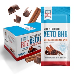 Dr. Boz - Keto BHB Powder - Mexican Chocolate Spice, 20 Servings - Ketones Drink - Energy & Reduced Cravings - Max Strength Dietary Supplement - Quality Tested - Made in The USA - 10.9oz (310g)