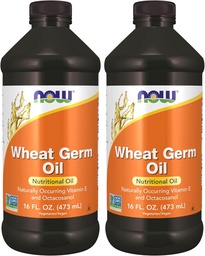 NOW Supplements, Wheat Germ Oil with Essential Fatty Acids (EFAs), Nutritional Oil, 16-Ounce (Pack of 2)