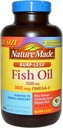 Nature Made Burp-Less Fish Oil 1200mg, 360mg Omega-3, Liquid Softgels 200 ea (Pack of 2)