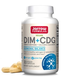 Jarrow Formulas - DIM plus CDG Veggie Capsules - 30 Count - DIM Supplement for Hormone Balance - Non-GMO, Gluten-Free