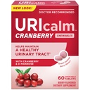 Uricalm Cranberry, Daily Dietary Supplement Chewable with D-Mannose, Berry, 60 Count