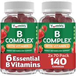 YUM-V'S B Complex Gummies with Vitamin C (70 Count, 2-Pack)
