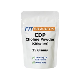 Citicoline Powder, Pure CDP Choline with Scoop (25 Grams)