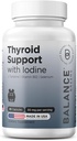 Balancebreens Thyroid Support Supplement with Iodine, L-Tyrosine, Vitamin B12 & Selenium, 30 Veg Capsules - Energy, Metabolism & Focus Support