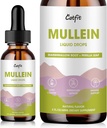 Mullein Drops for Lungs – Mullein Leaf Extract with Marshmallow Root, Perilla & Astragalus for Respiratory Support, Immune Boost & Lung Detox, Natural Herbal Formula, Vegan, 2 fl oz