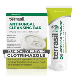 terrasil Antifungal Cream + Soap Treatment Kit, 1.7oz Tube + 75g Bar
