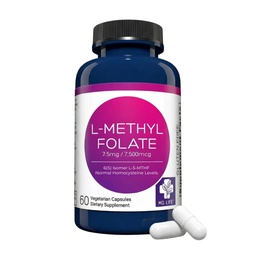 MD. Life L-Methylfolate 7.5 mg, Professional Grade, 60 Capsules, 5-MTHF | Active L-Methylfolate Supplement with Essential Amino Acids - Maximum Potency MTHFR Support - Doctor Designed, Made in USA