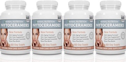 Herbal Nutrition Phytoceramides Rice Based with Biotin Vitamin A C D and E, 4 Bottle Pack 40mg