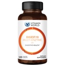 Vitamin World Digest-13 Multi-Enzyme, 1010mg Digestive Enzymes Blend with Amylase, Bromelain, Papain & Lipase for Digestion and Absorption, Digestive Enzymes for Bloating & Gas, 120 Caplets