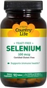 Country Life Selenium 100 mcg, Yeast Free - 90 Tablets