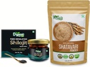 ORGANIC ZING Shatavari Powder- 454g & Shilajit Resin- 20g